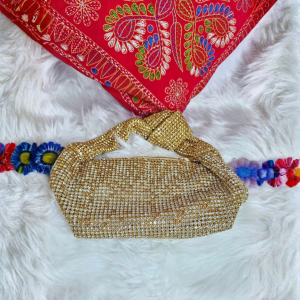 গোল্ডেন ও সিলভার রাইনস্টোন হ্যান্ডব্যাগ